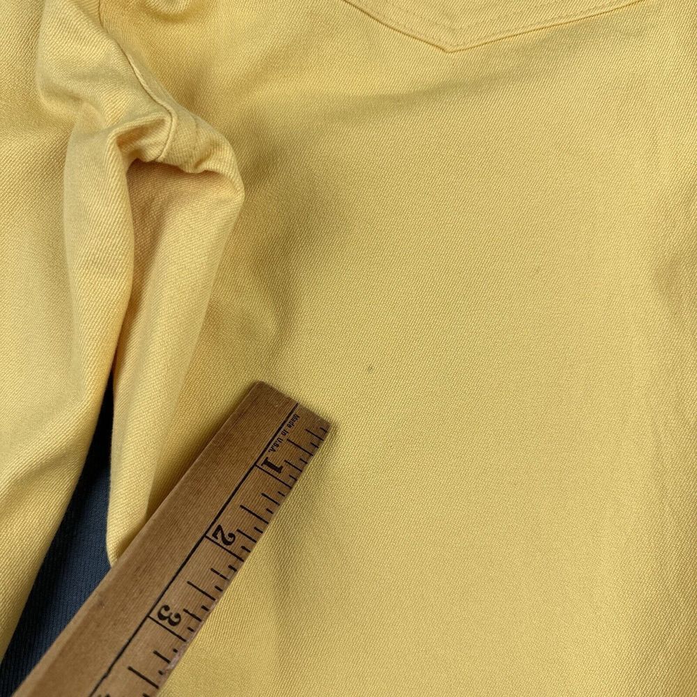 St John Sport Jeans Pants Womens 2 Yellow High Rise Flared Leg Stretch Boho* - Picture 7 of 16